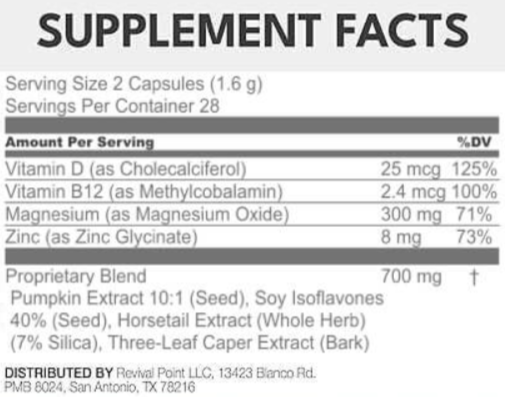 BladderGenix supplement facts