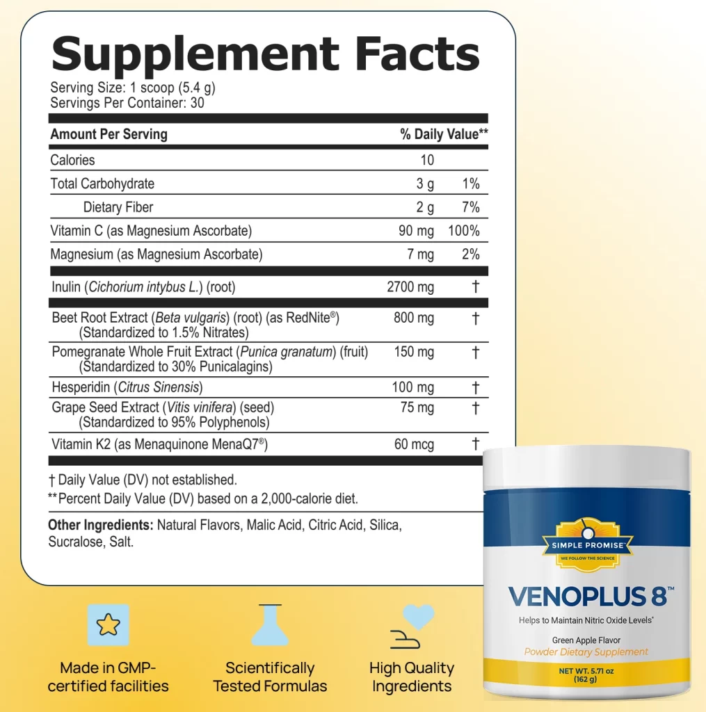 VenoPlus 8 supplement facts