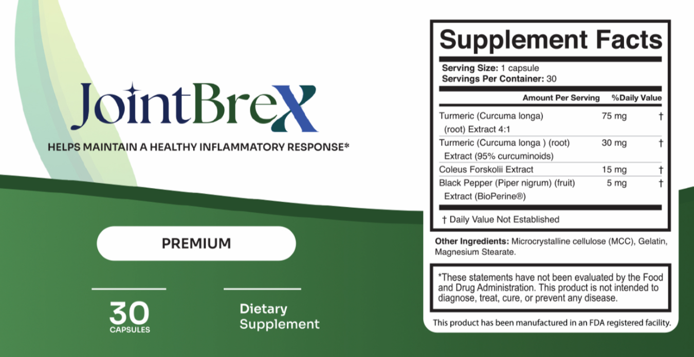 JointBrex supplement facts