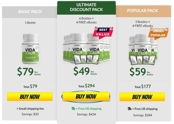 Vidacalm Price Details