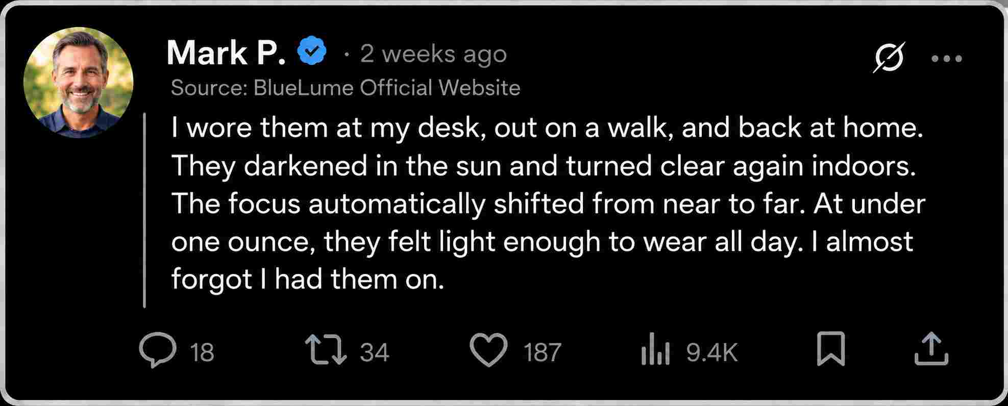 BlueLume Glasses customers