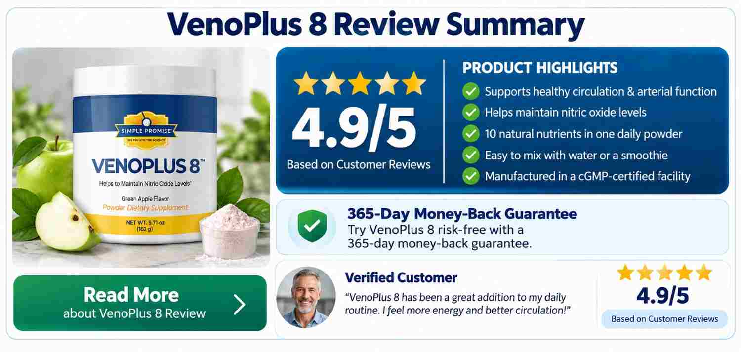 VenoPlus 8 Review Summary Banner
